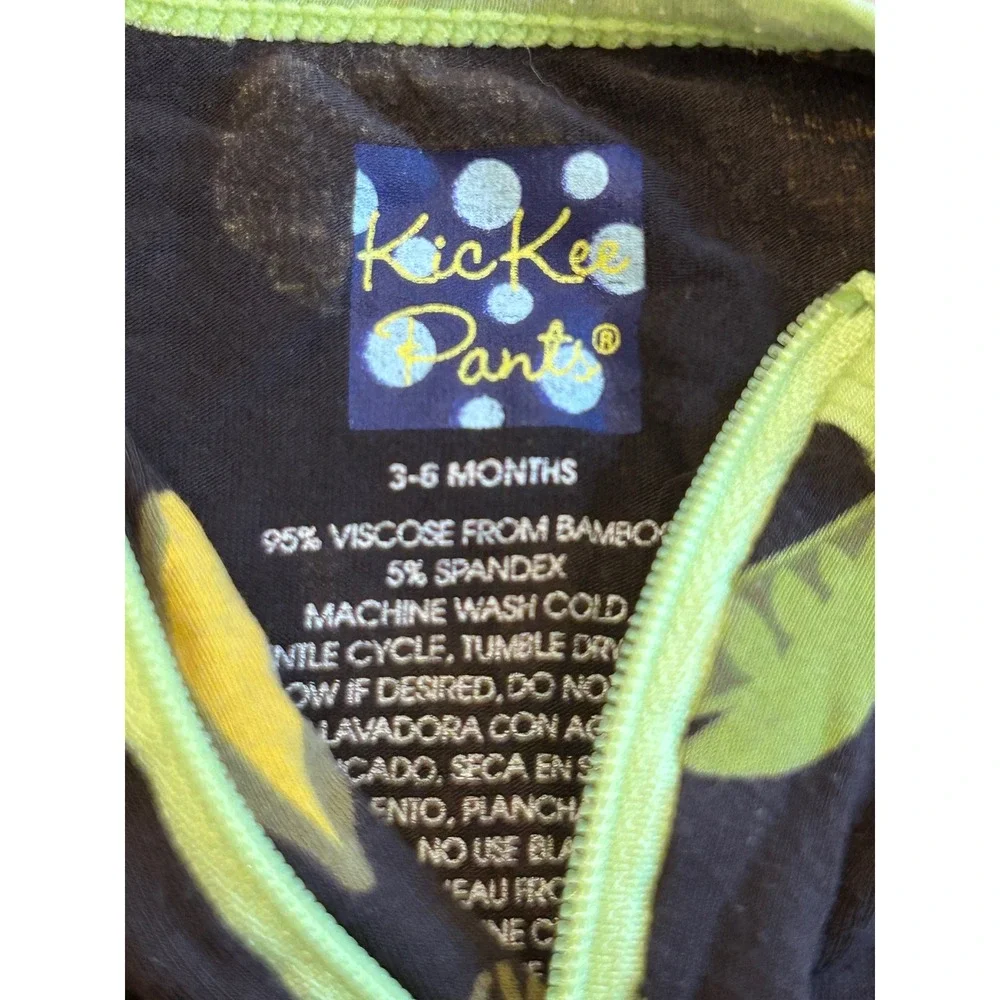 K38 KicKee Pants Vegetable Print Bamboo Footie Pajamas 3-6 Months Zippy Sleeper